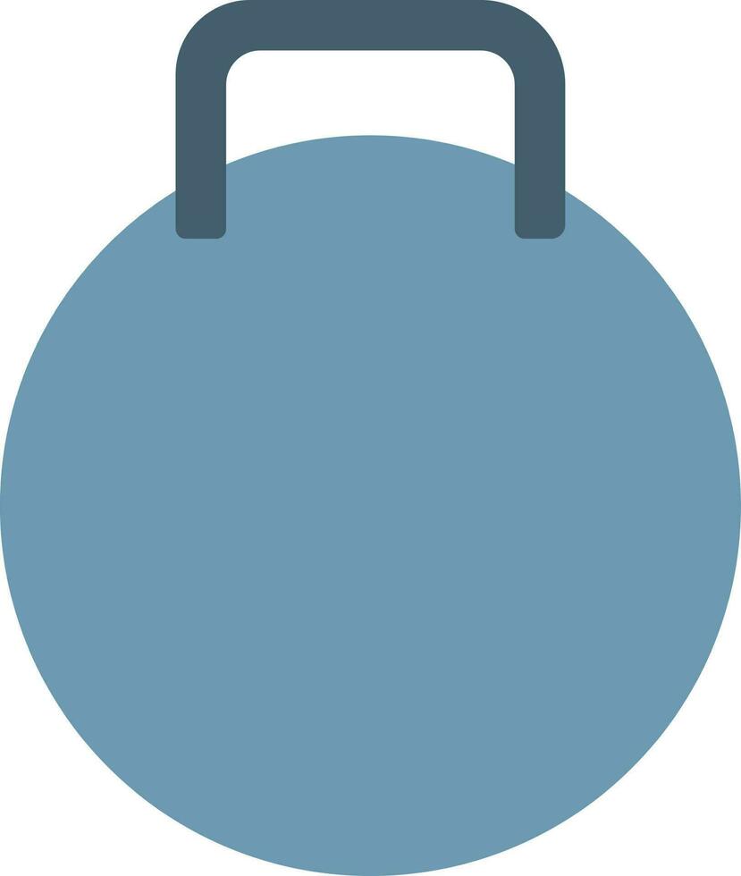 Blue Kettle bell Icon In Flat Style. vector