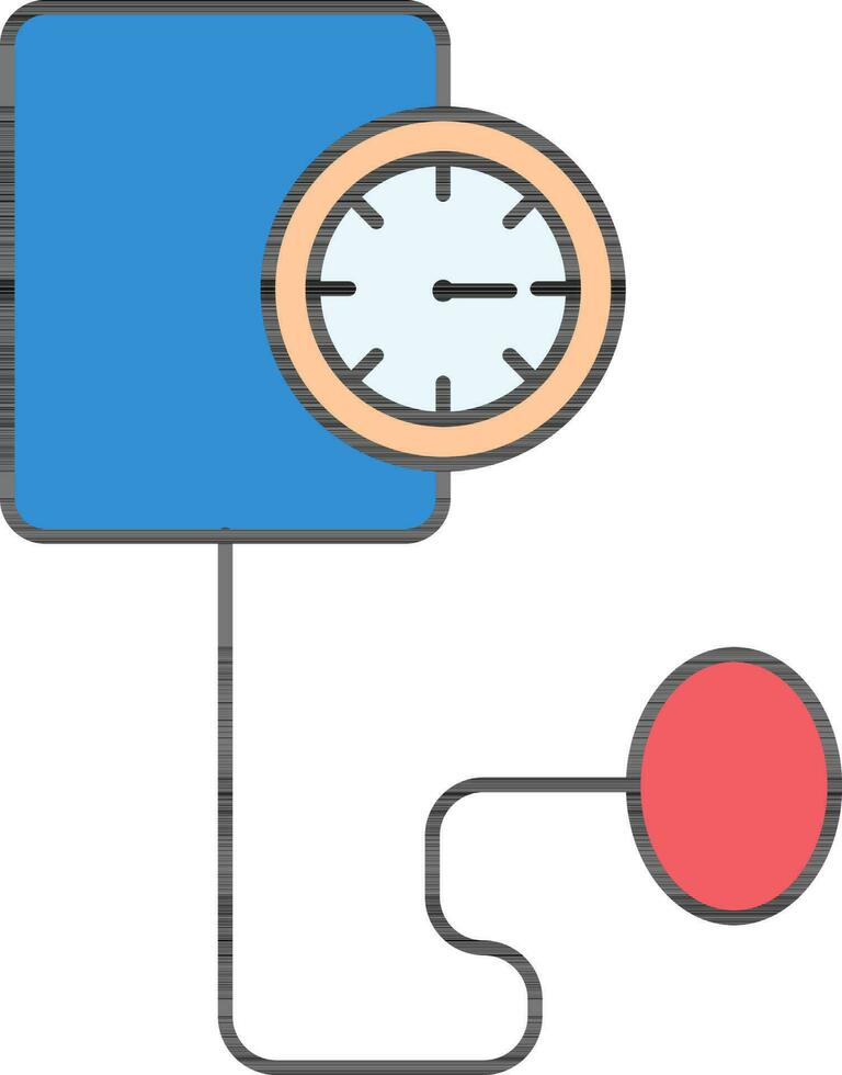 Flat Style BP Machine Colorful Icon. vector