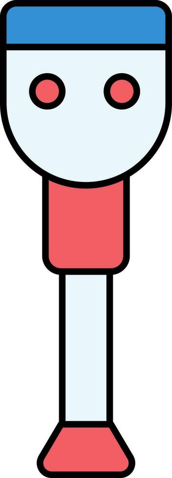 Flat Style Prosthetic Leg Colorful Icon. vector