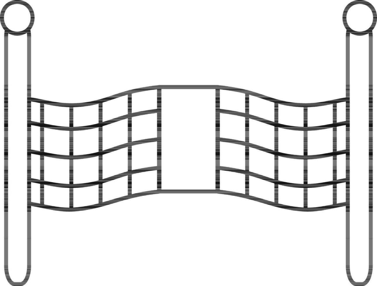 Finish Banner Or Flag Icon In Outline Style. vector