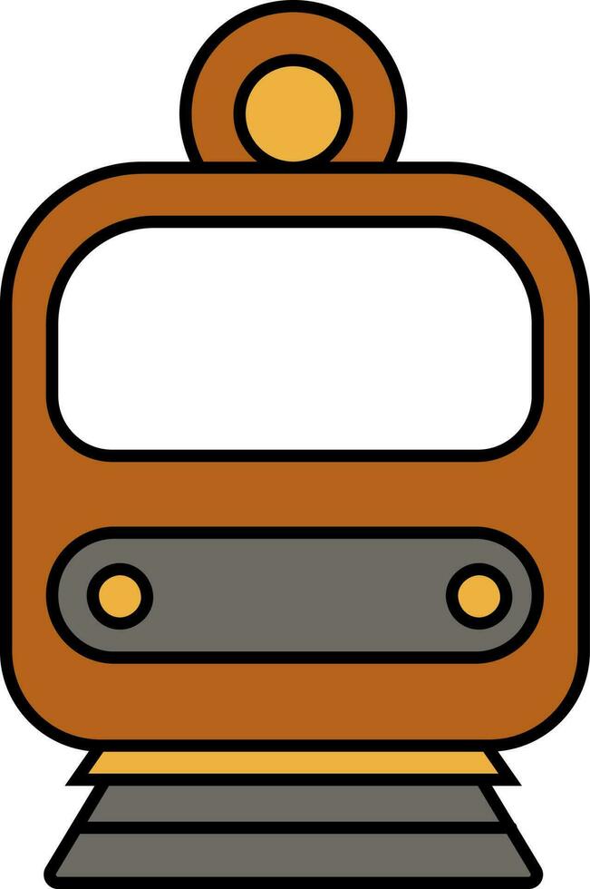 vistoso tren icono en plano estilo. vector