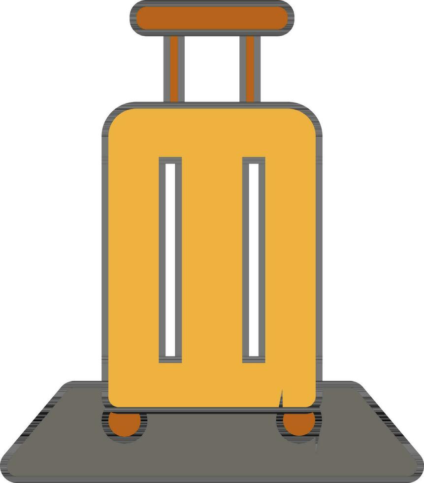 Colorful Trolley Bag Icon. vector