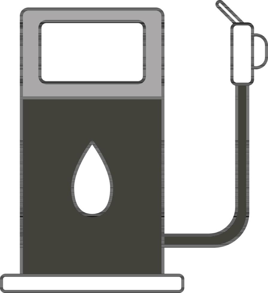 ilustración de combustible bomba icono en gris y blanco color. vector