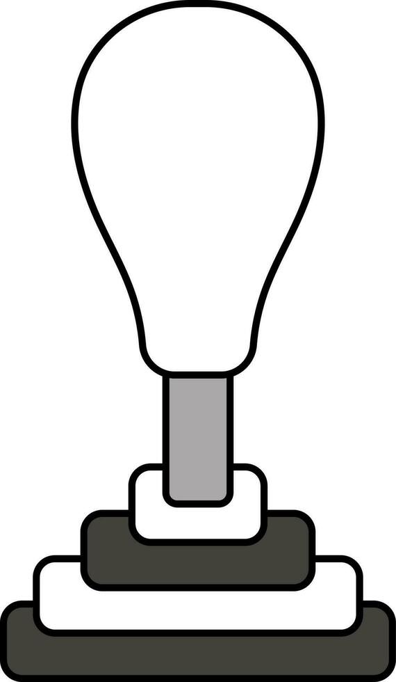 Illustration Of Gear Stick Icon In Gray And White Color. vector