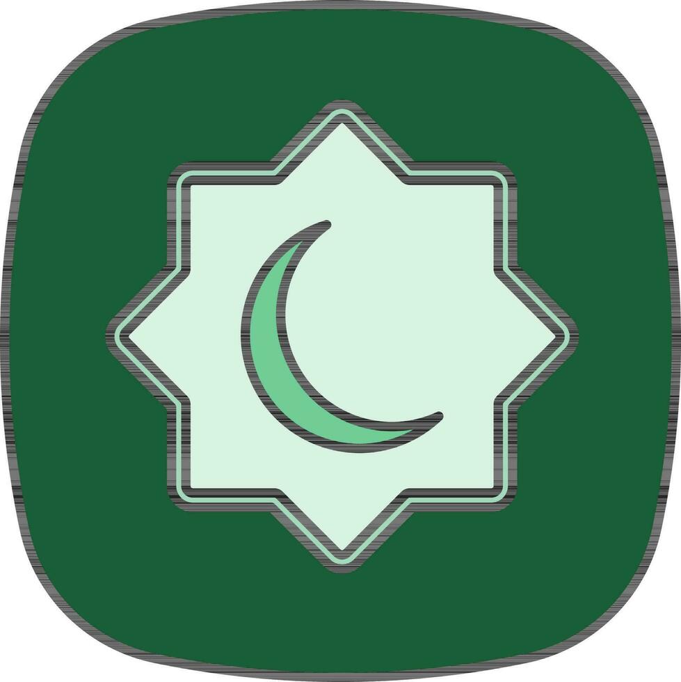 frotar el hizb icono en verde antecedentes. vector