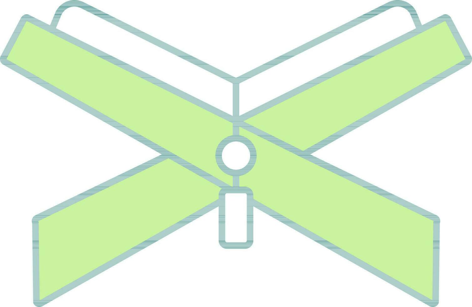Green And White Quran Rehal Icon. vector