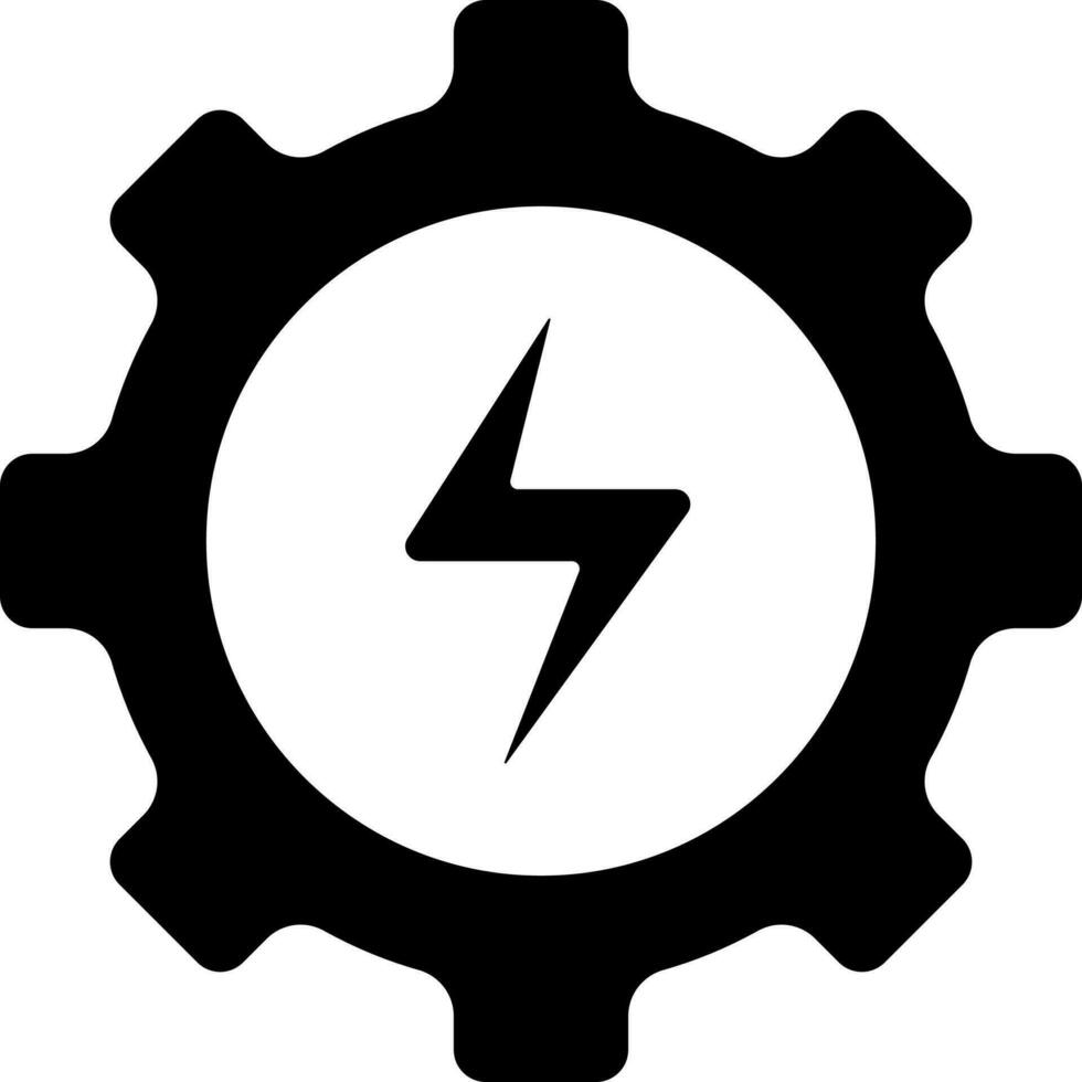 Power Setting Icon in Black Color. vector