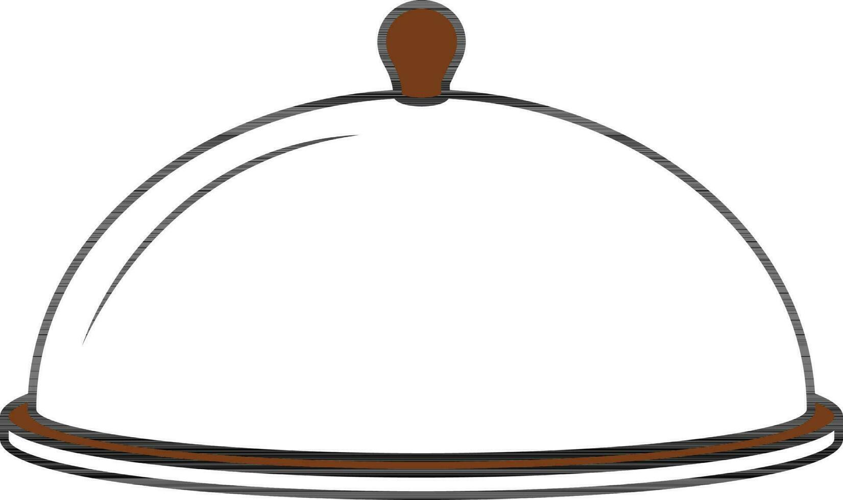 Cloche Icon Or Symbol In Brown And White Color. vector