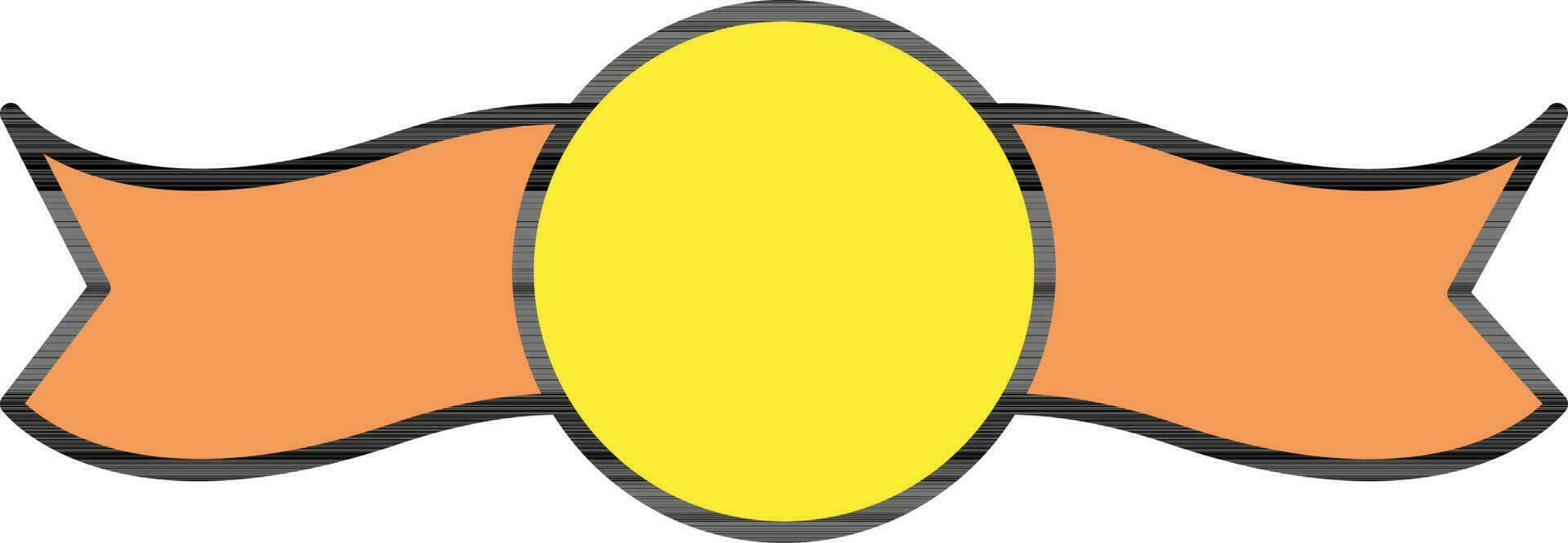 cinta icono en amarillo y naranja color. vector