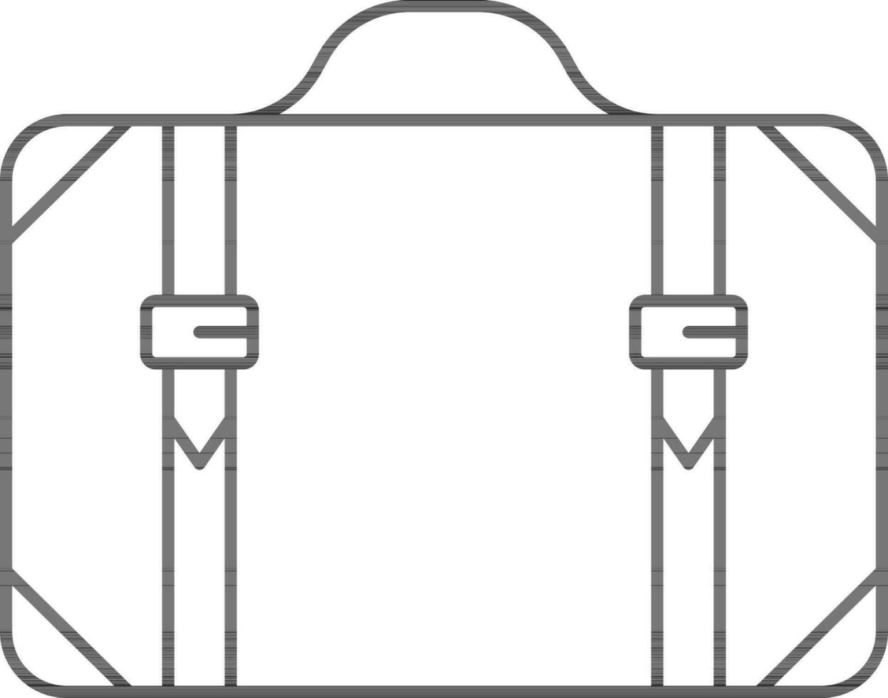 Isolated Briefcase Icon In Line Art. vector