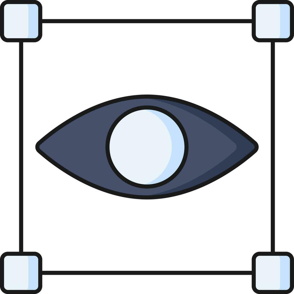 Vision Or Eye Selection Icon In Blue And Gray Color. vector
