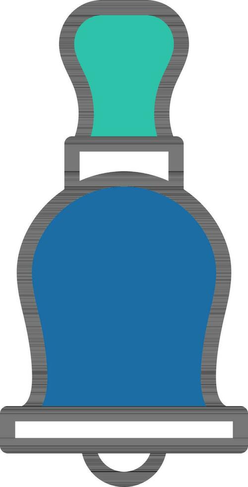 ilustración de mano campana icono en plano estilo. vector
