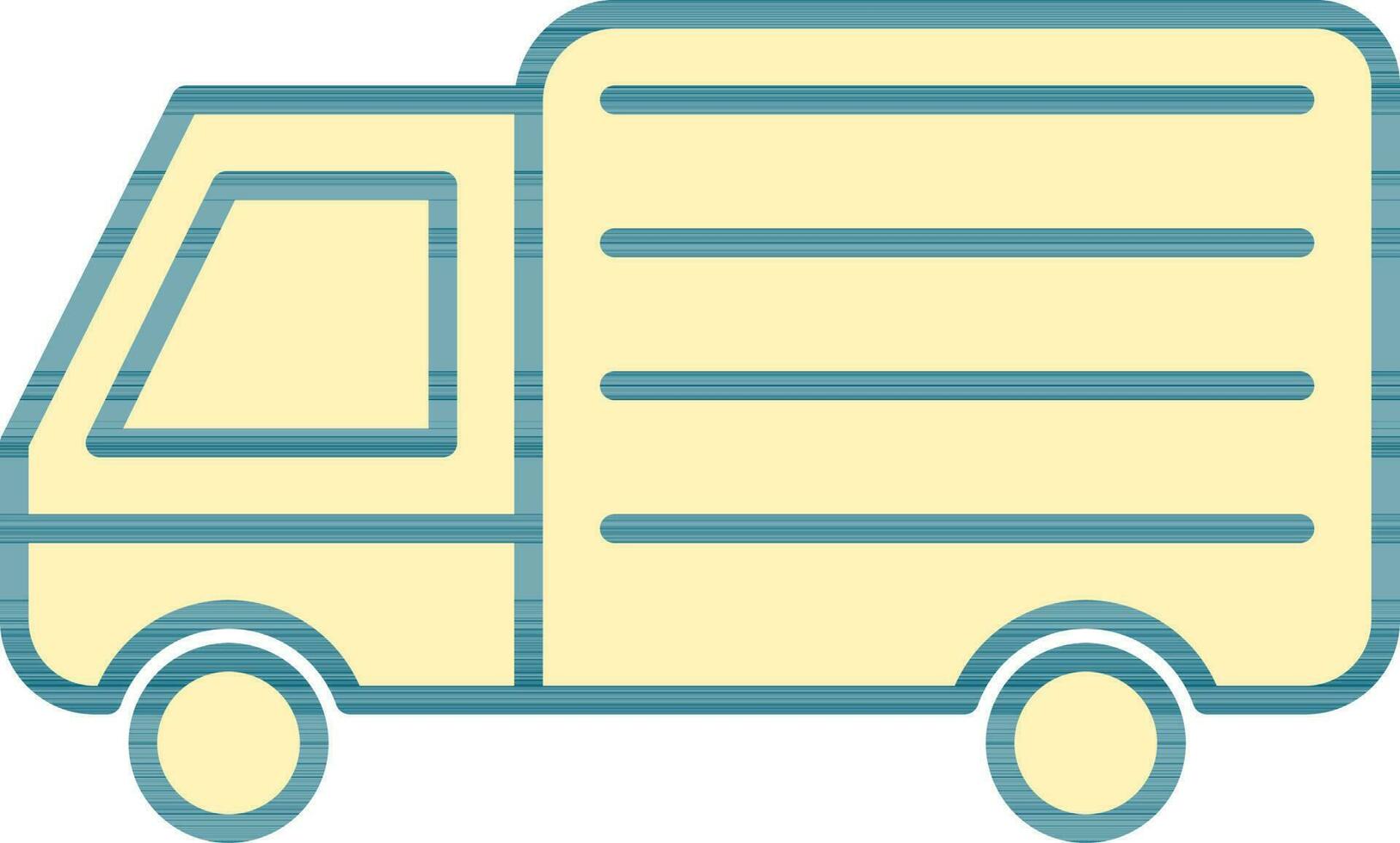 Truck Icon In Yellow Color. vector