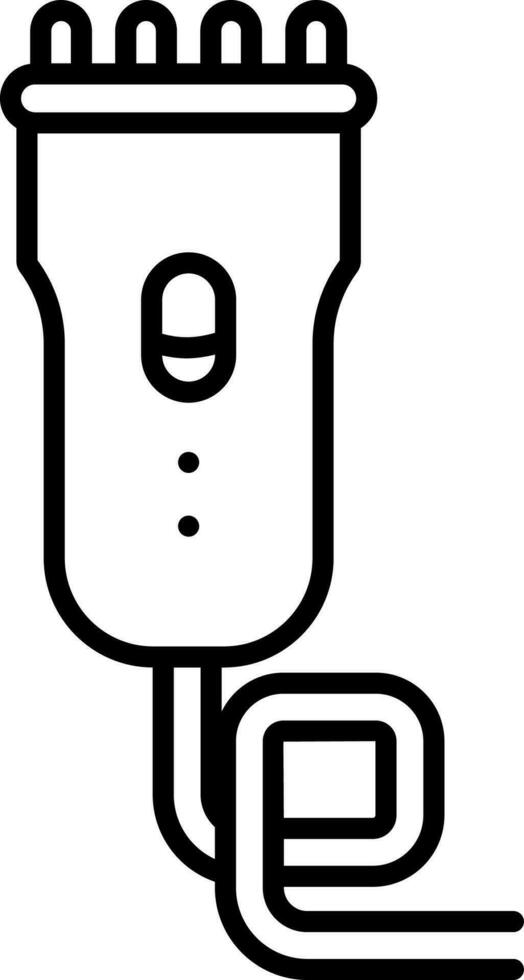 Stroke Style Clipper Or Trimmer Icon. vector