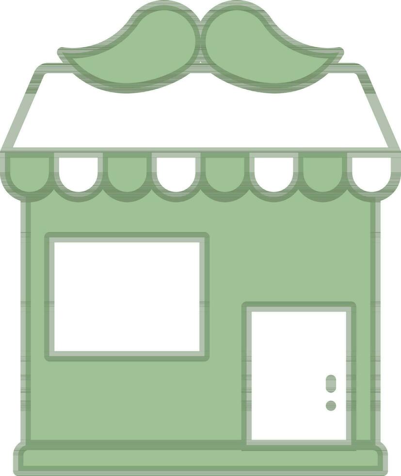 Green And White Barber Shop Icon Or Symbol. vector