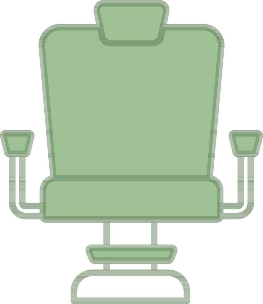 Isolated Chair Icon Or Symbol In Green And White Color. vector