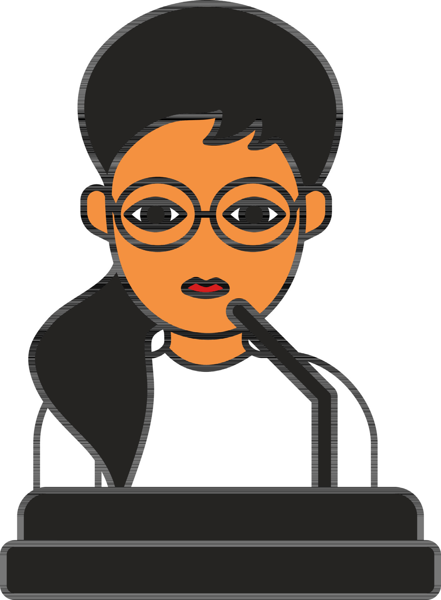 Young Lady Speech On Stage Mic Colorful Icon 24447309 Vector Art At young-lady-speech-on-stage-mic-colorful-icon-24447309-vector-art-at