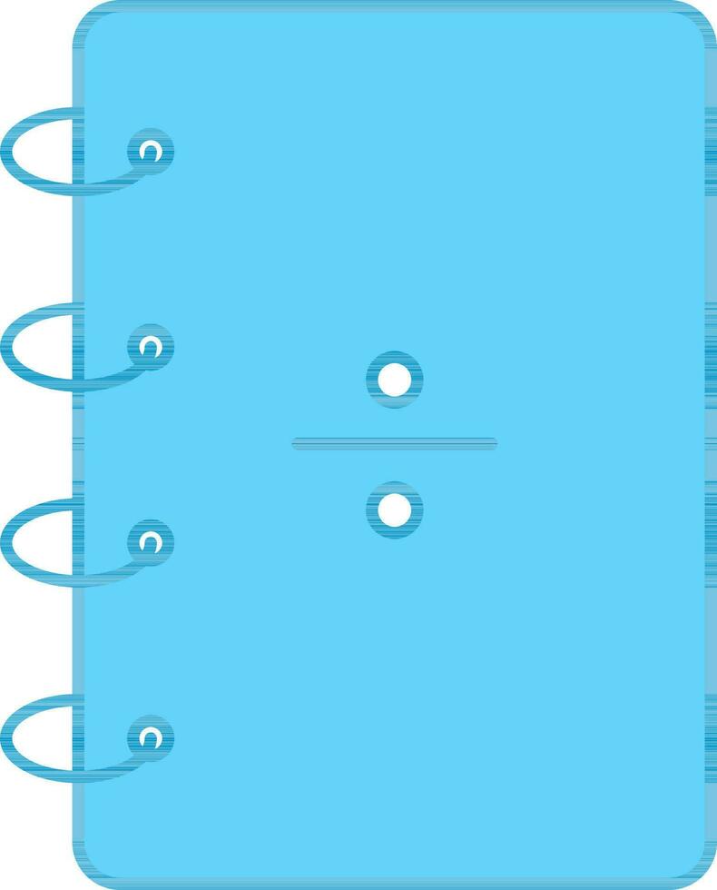 Math Notebook Icon In Blue Color. vector