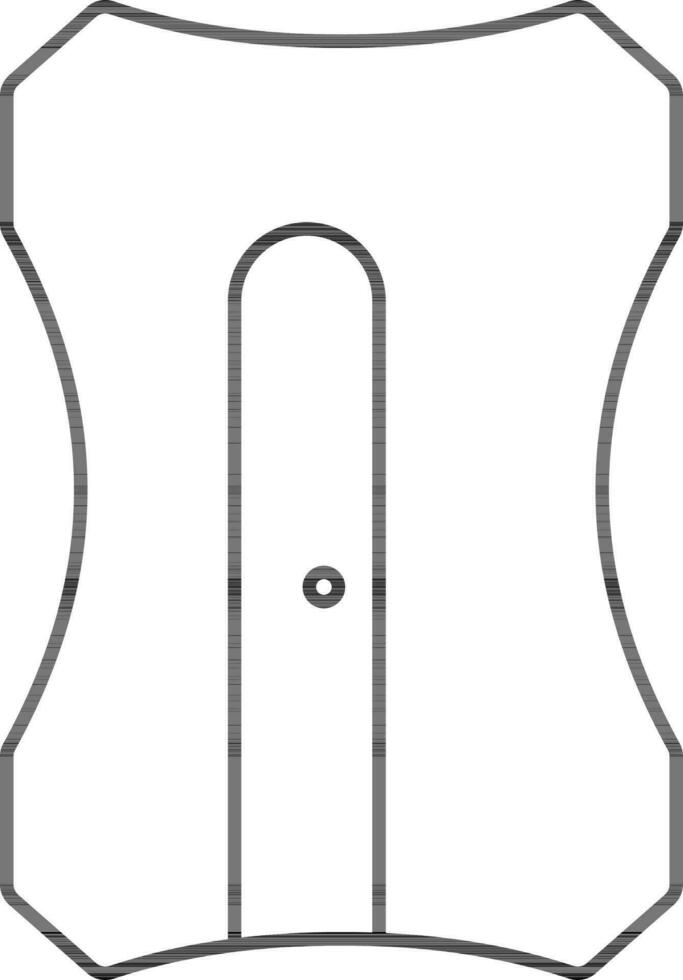 Black Stroke Sharpener Icon In Flat Style. vector