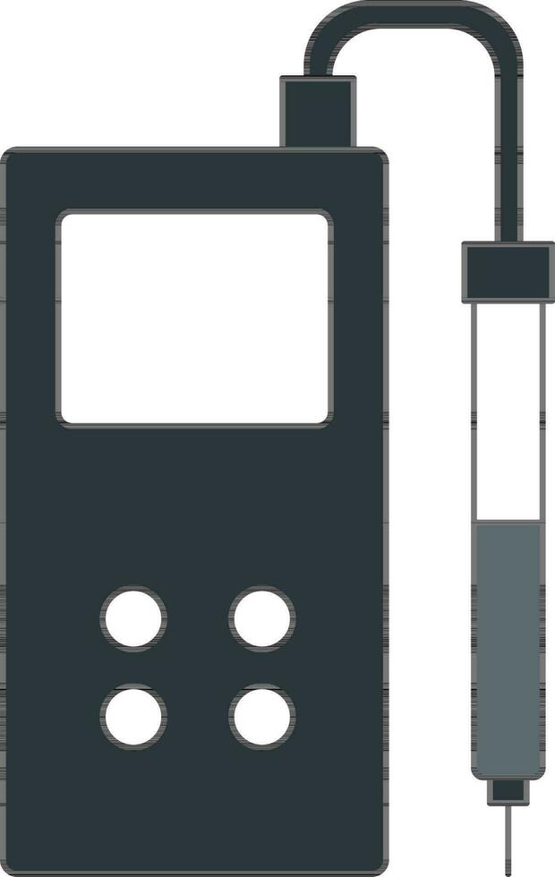 Isolated Ph Meter Icon In White And Gray Color. vector