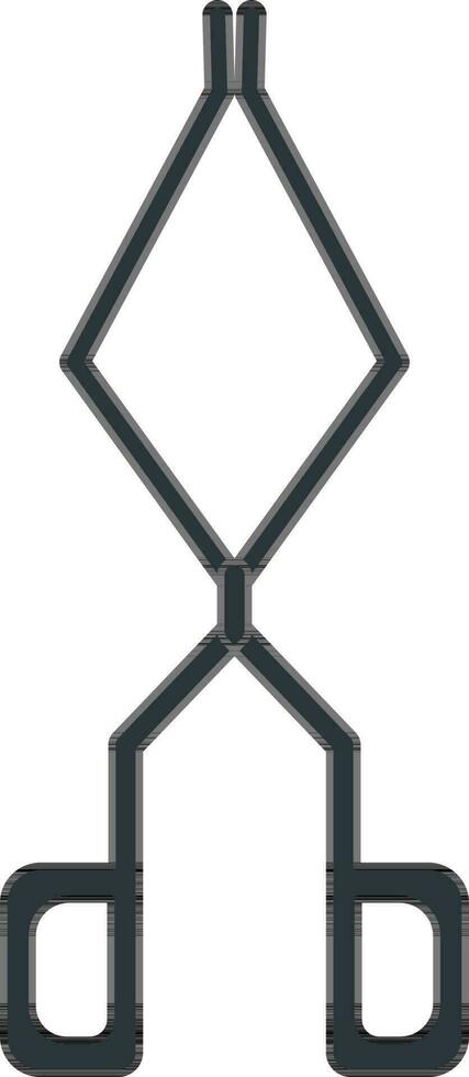 Crucible Tongs Icon Or Symbol In Gray Color. vector