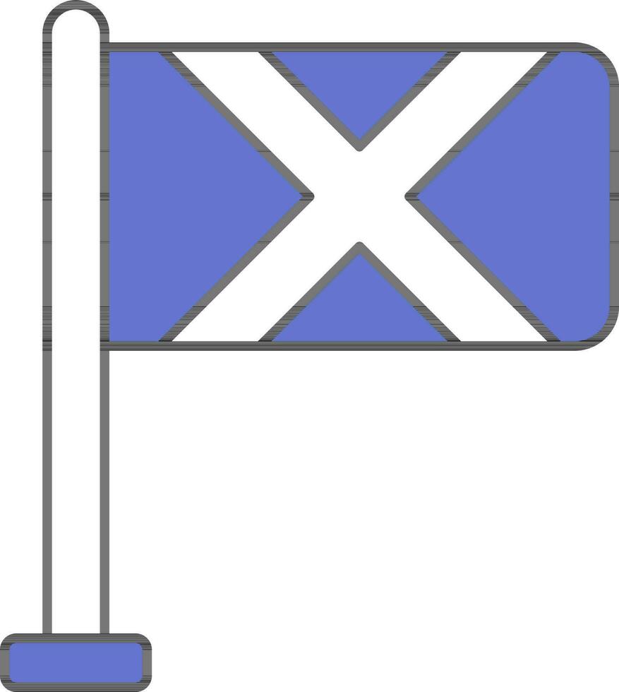 Vector Illustration Of Scotland Flag.
