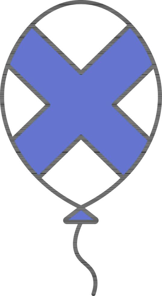 plano estilo globo icono en Escocia nacional bandera color. vector