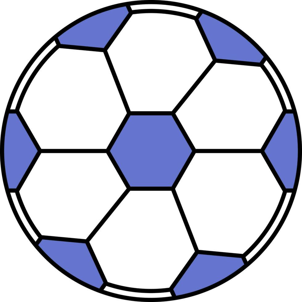 Isolated Football Blue And White Icon. vector
