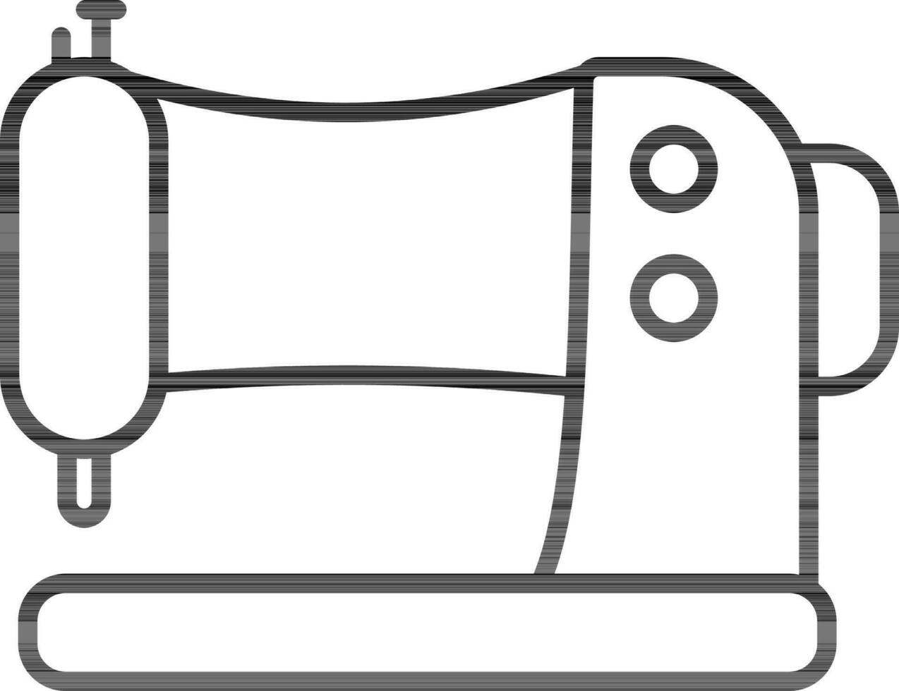 Isolated Sewing Machine Icon In Line Art. vector