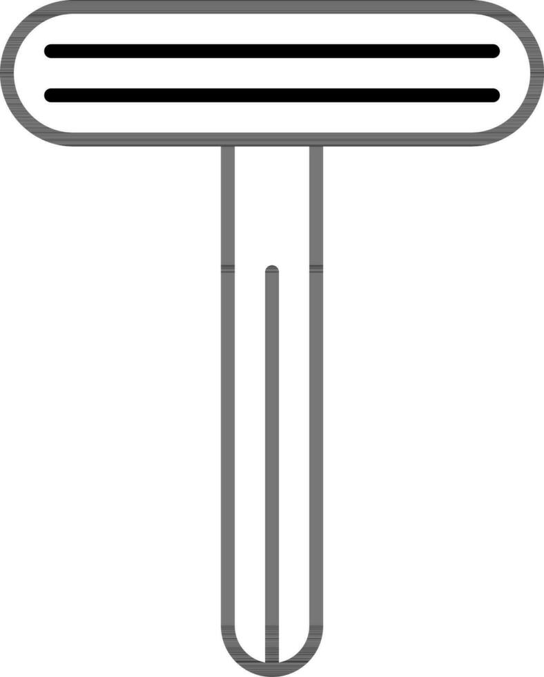 Isolated Razor Icon In Black Line Art. vector