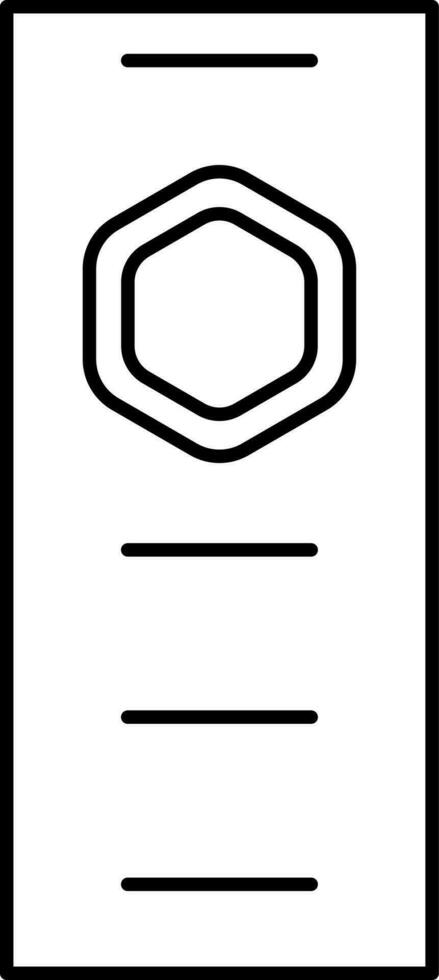 Shield Coupon Or Label Thin Line Icon. vector
