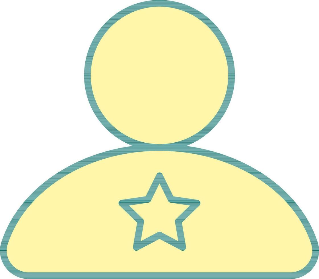 User Rating Icon In Green And Yellow Color. vector