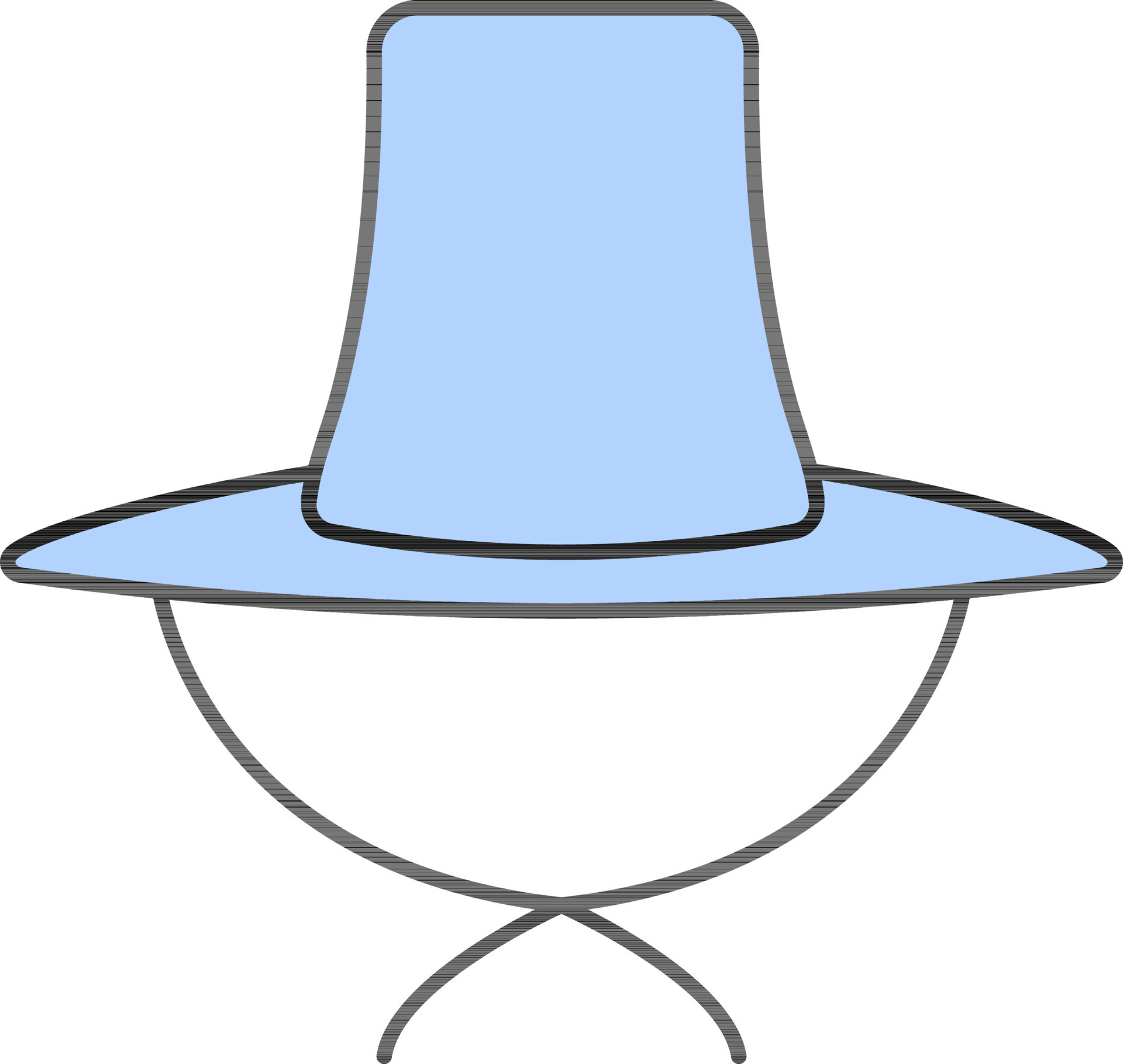 Blue Korean Hat Icon In Flat Style. 24447854 Vector Art at Vecteezy