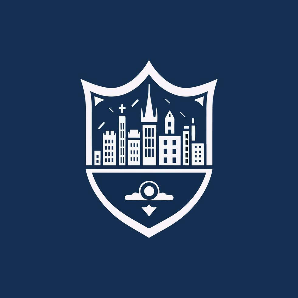 A very simplistic city illustration vector