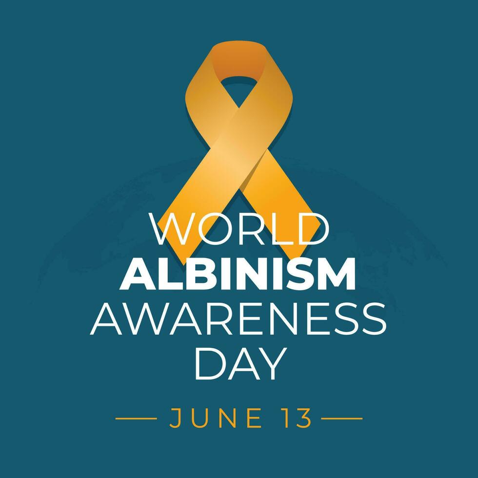 international albinism awareness day. albinism awareness design template. ribbon design. vector