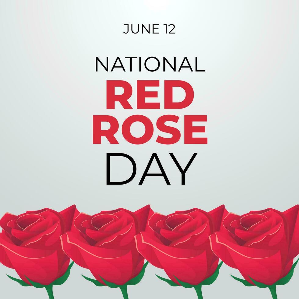 national red rose day design template. red rose illustration. rose