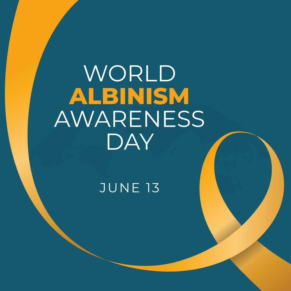 international albinism awareness day. albinism awareness design template. ribbon design. vector