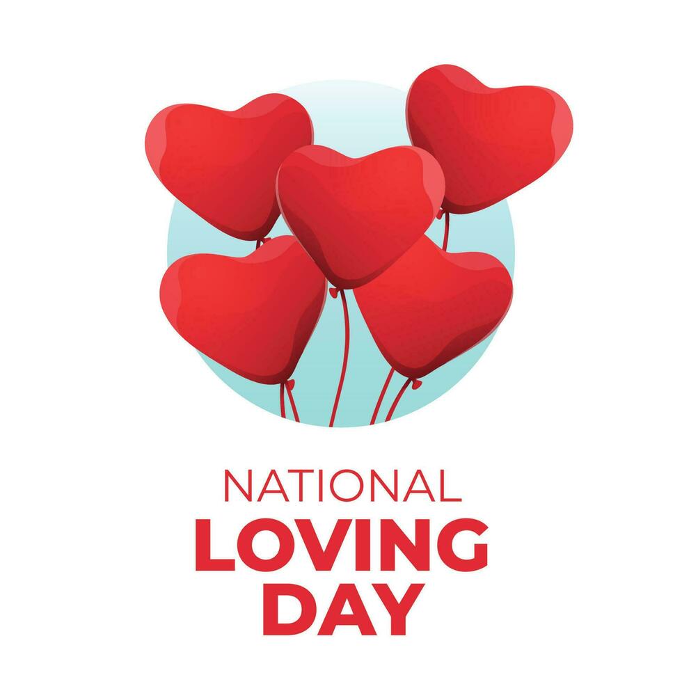 national loving day with heart shape design. national loving day. heart shape for love. vector