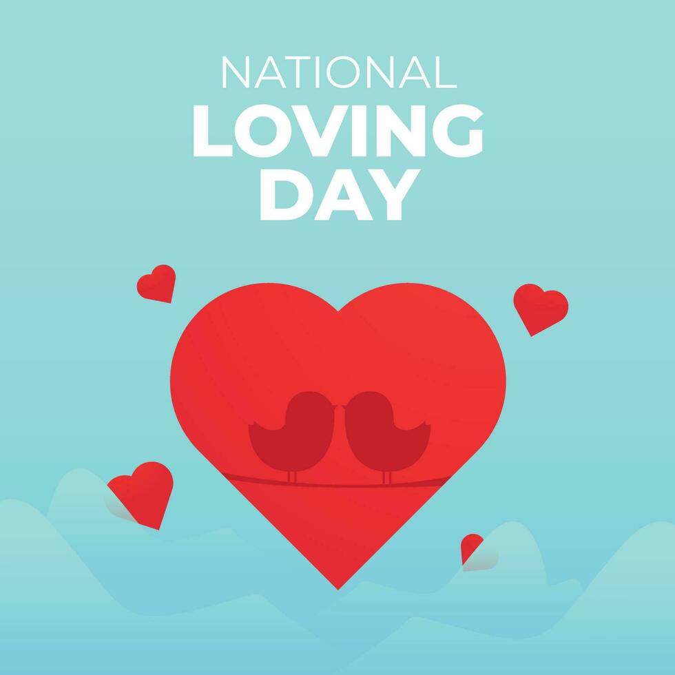 national loving day with heart shape design. national loving day. heart shape for love. vector