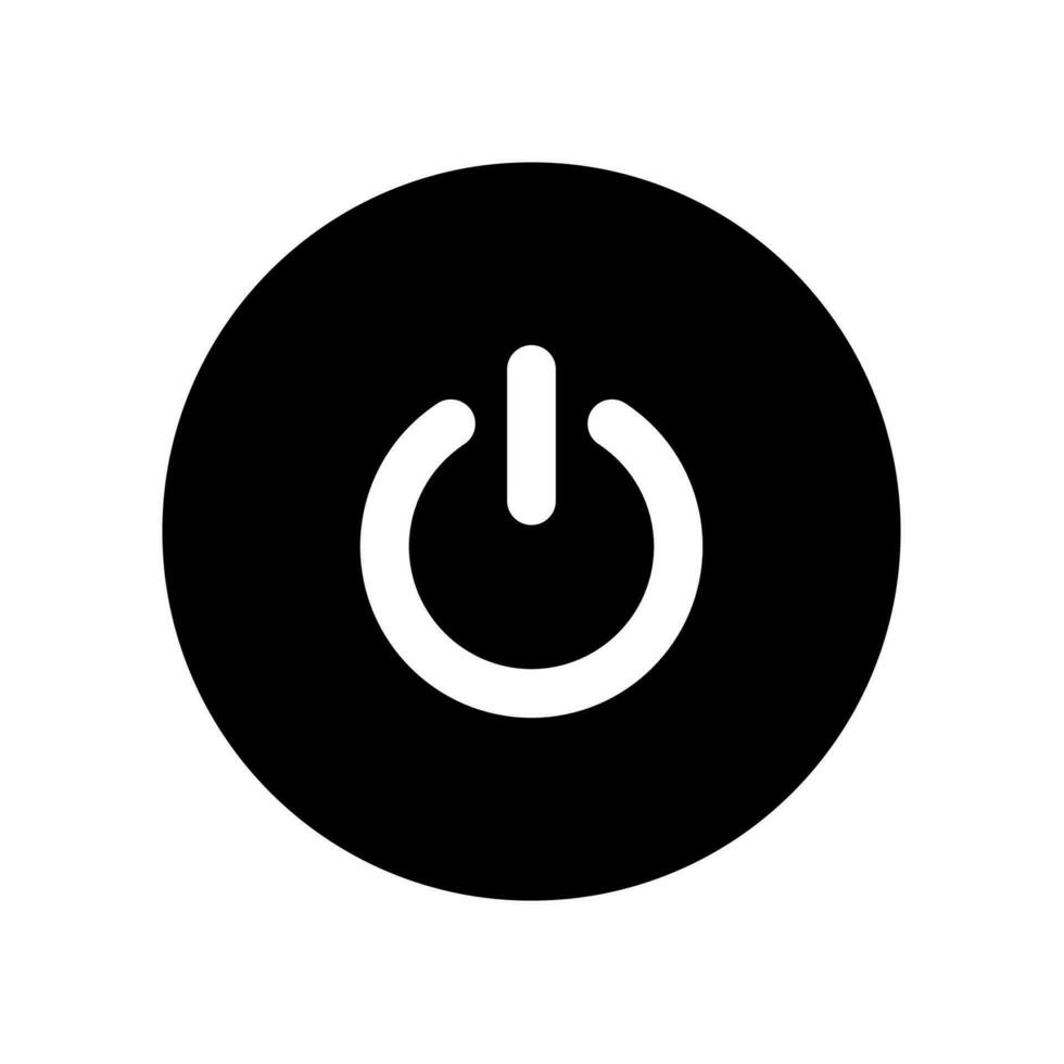 power button icon isolated on white background vector