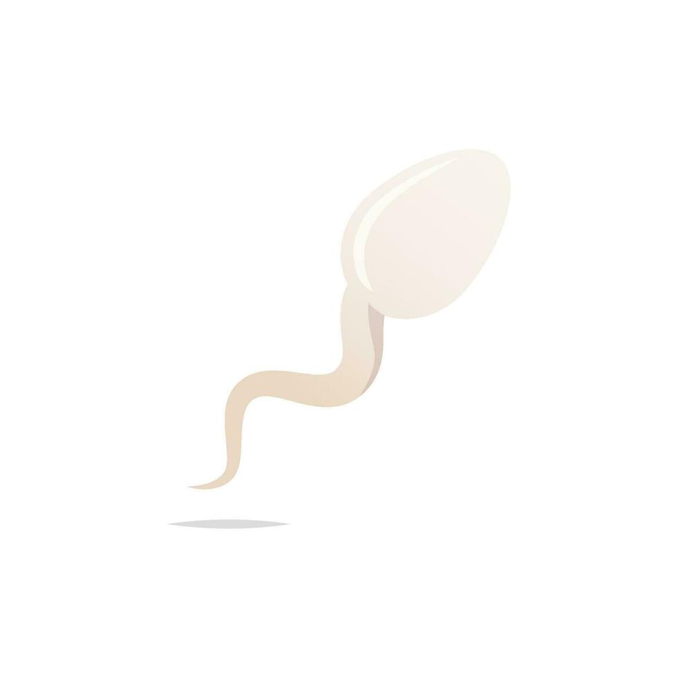 Sperm vector isolated on white background.