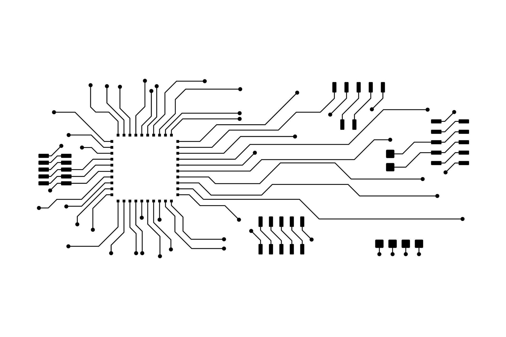 Circuit board. lines and dots connect. 24448493 Vector Art at Vecteezy