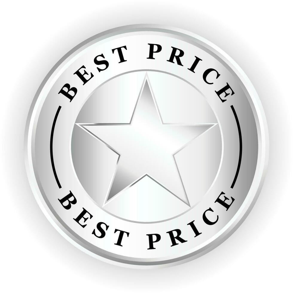 Best Price Badge or Best Offer Badge With Glossy Gradient Vector Illustration, Best Deal Seal, Best Deal Label, Emblem, Logo, Button, Sticker, Card Design Element