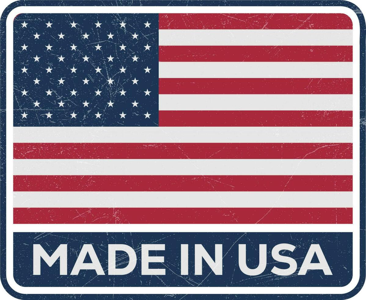 made in usa badge, made in the usa emblem, american flag, made in usa seal, made in usa vector, made in usa flag, icons, label, stamp, sticker, star design for business and sale with grunge texture vector