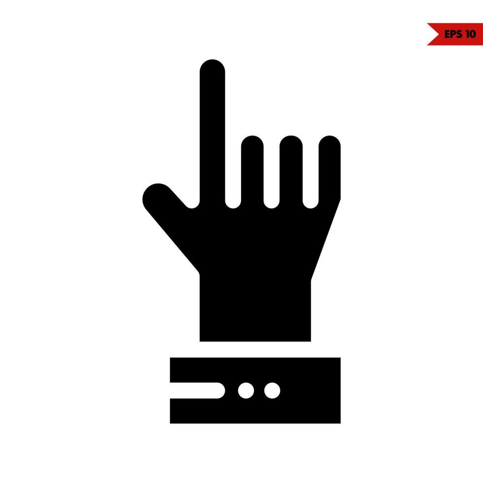 hand  glyph icon vector