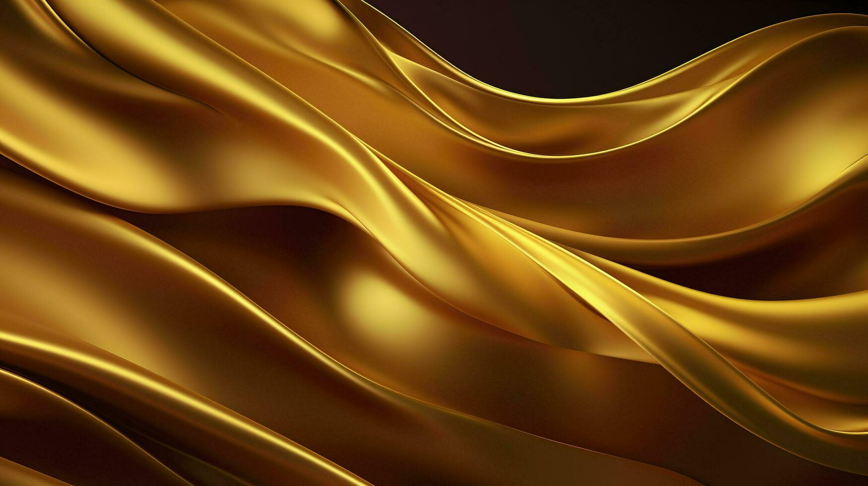 Abstract Background with 3D Wave Bright Gold and Purple Gradient Silk Fabric,  an abstract image of a brightly colored fabric, in the style of dark orange and light gold, generate ai photo