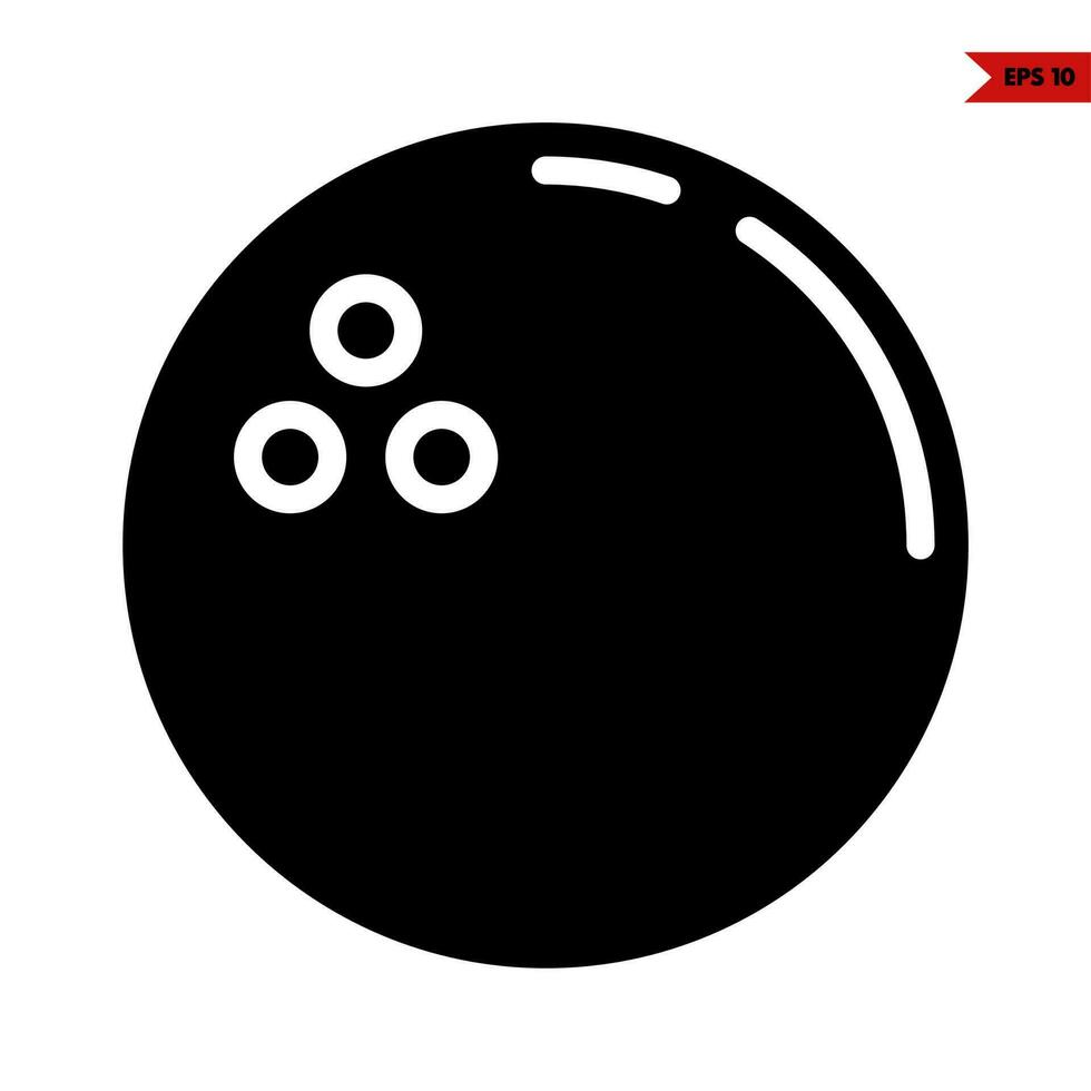 ball bowling glyph icon vector
