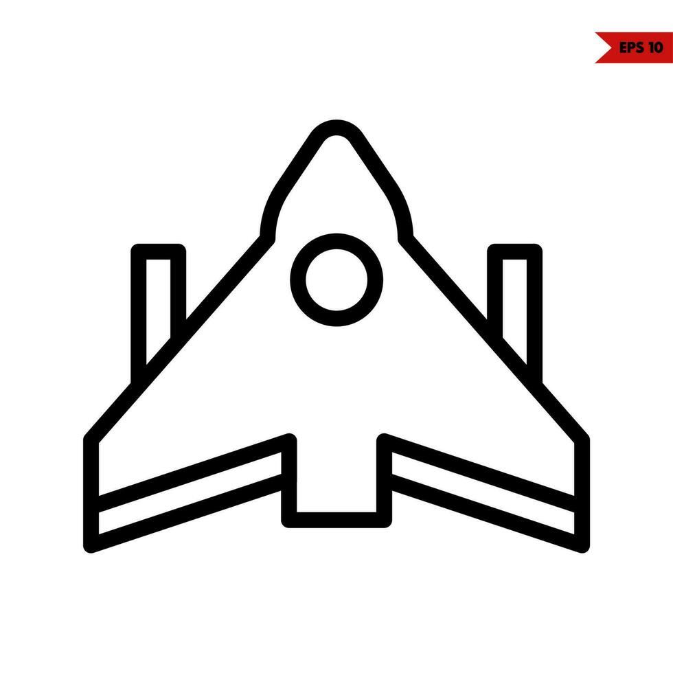 airplane game line icon vector