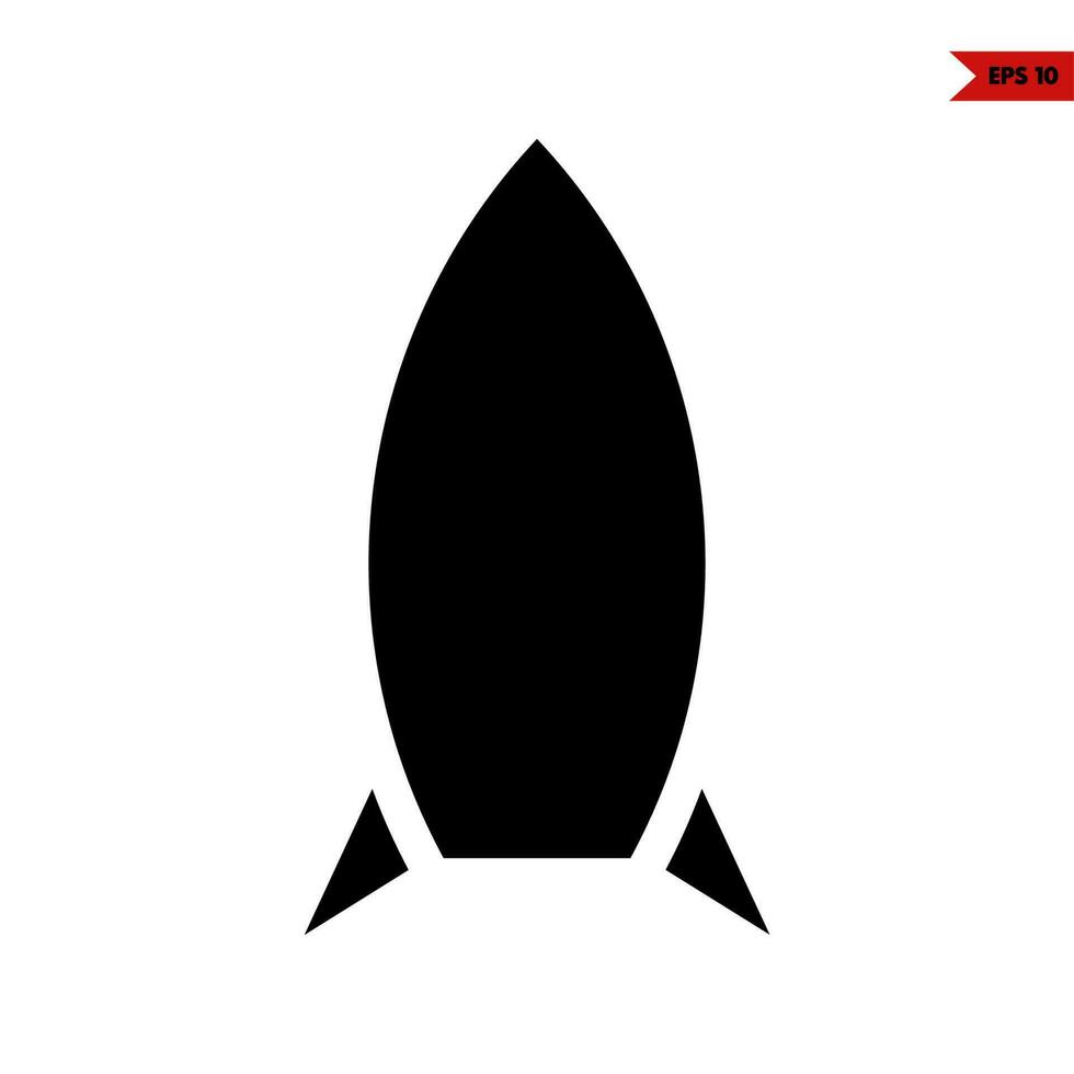 rocket glyph icon vector