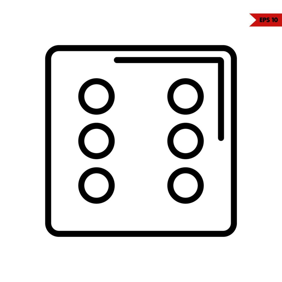 dice game line icon vector